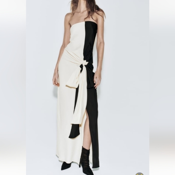 Zara Dresses & Skirts - Zara Limited Edition Knotted Strapless Formal